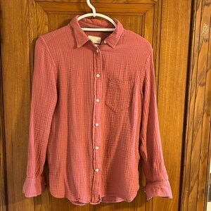 J. Crew Women's Pink Soft Gauze Button Down Shirt